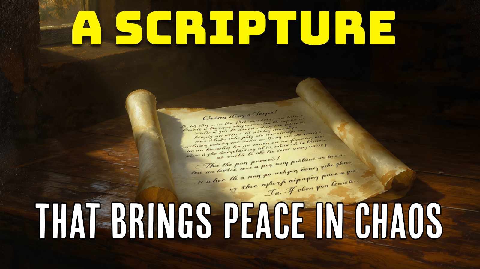 A Scripture That Brings Peace in Chaos